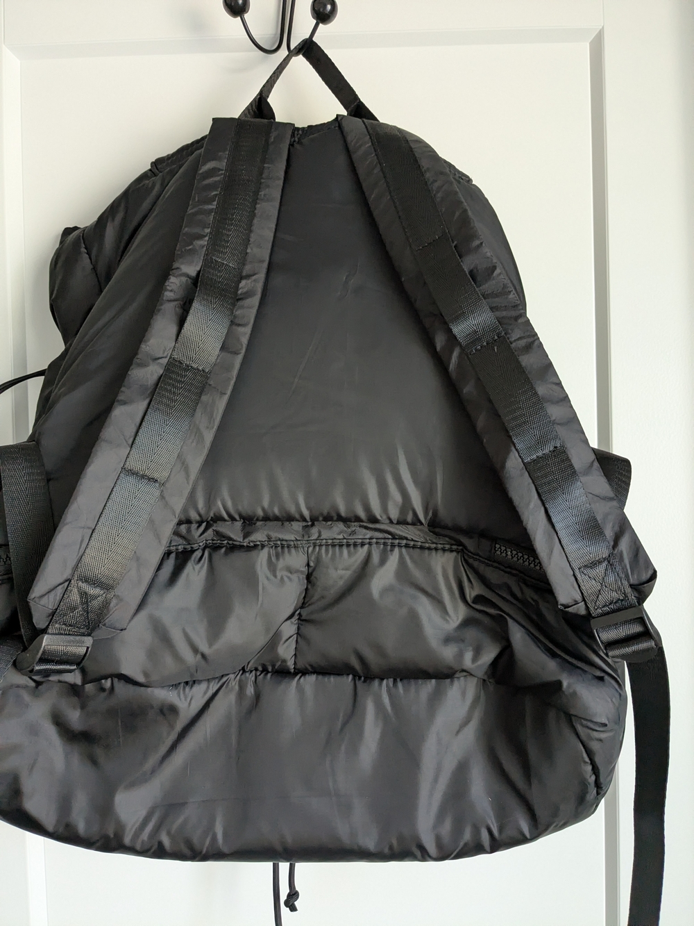 Black Quilted Nylon Backpack - Picture 8 of 8